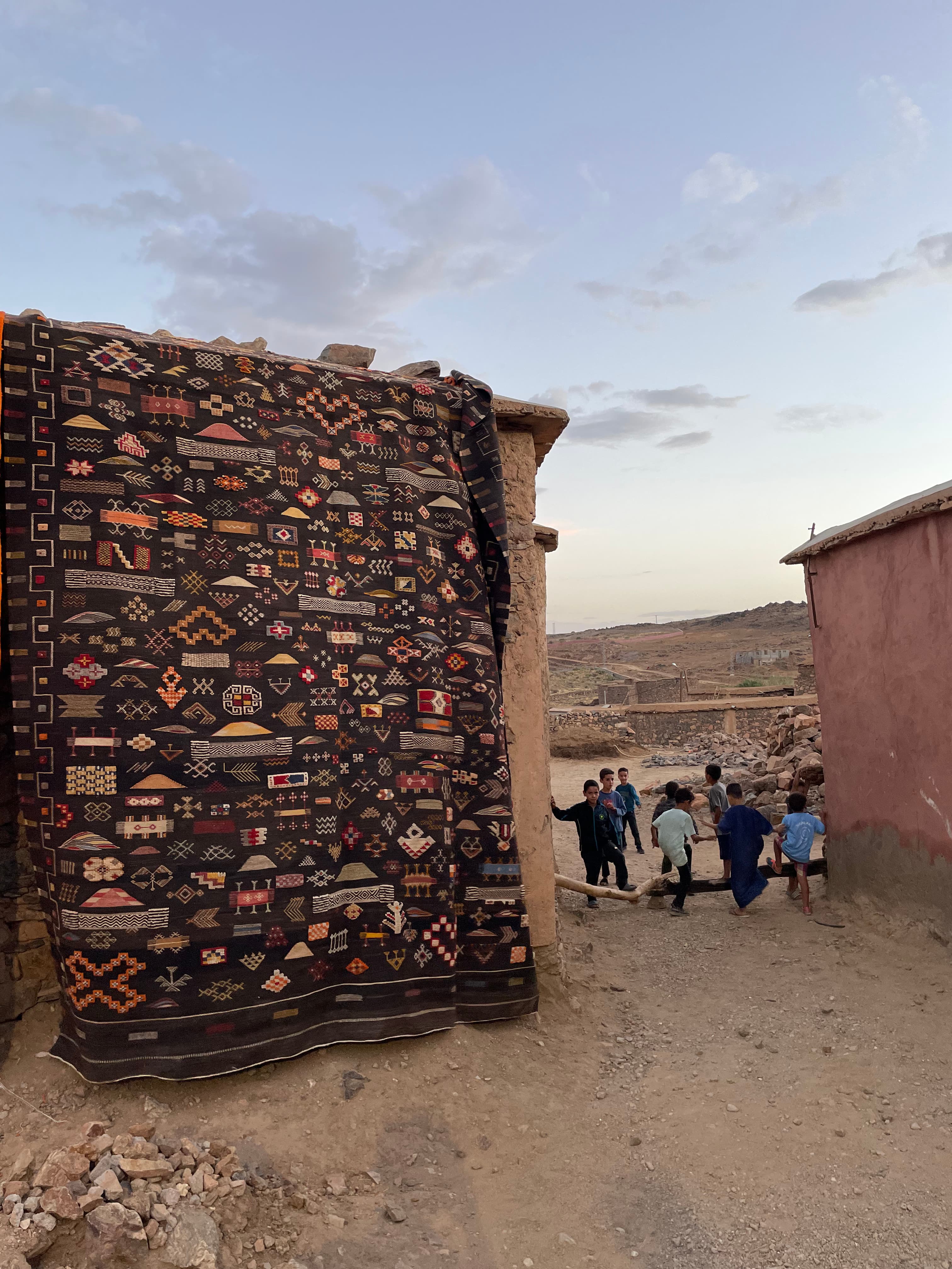 Handwoven rugs and traditional techniques